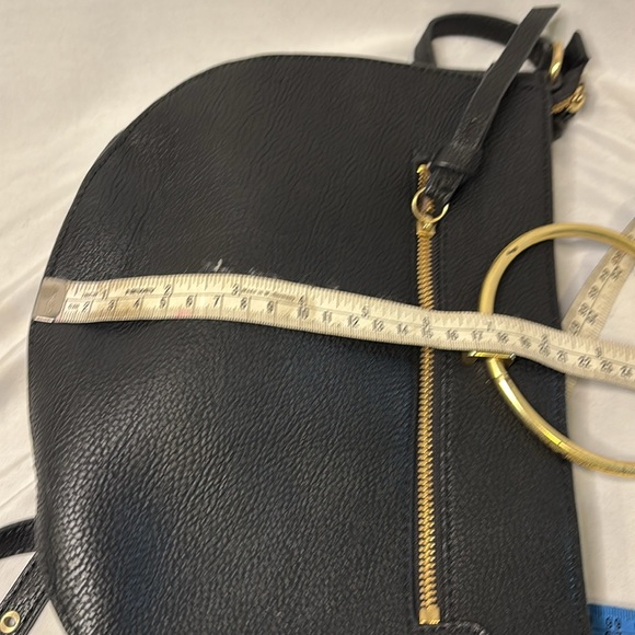 Foley and Corrina Limelight Crescent Ring Bag Black Purse - Picture 11 of 13